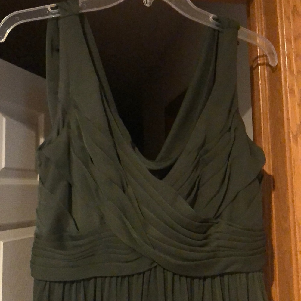 Dark forest green bridesmaid dress